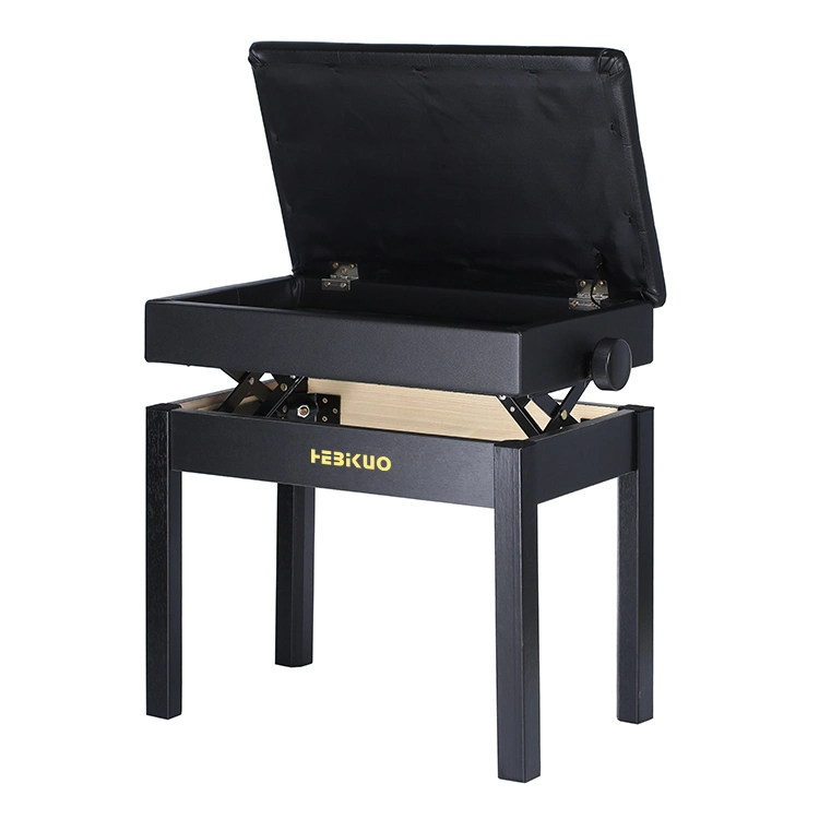 Musical Instrument Adjustable Height Single Piano Stool Wood Digital Piano Bench Piano Chair with Bookcase for YAMAHA Korg Kawai Roland Piano Keyboard