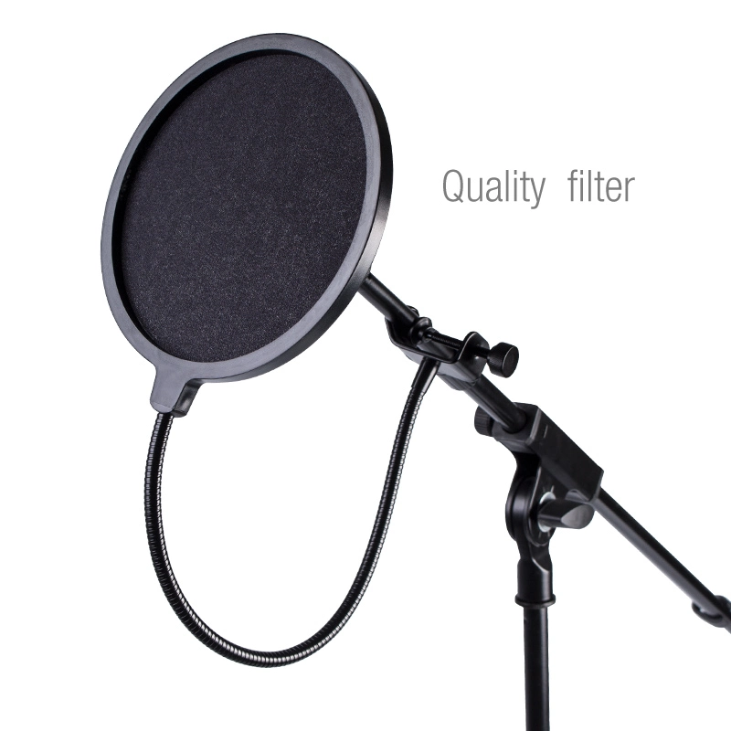 Big Size Quality Professional Flexible Gooseneck Microphone Pop Filter for Studio Microphone