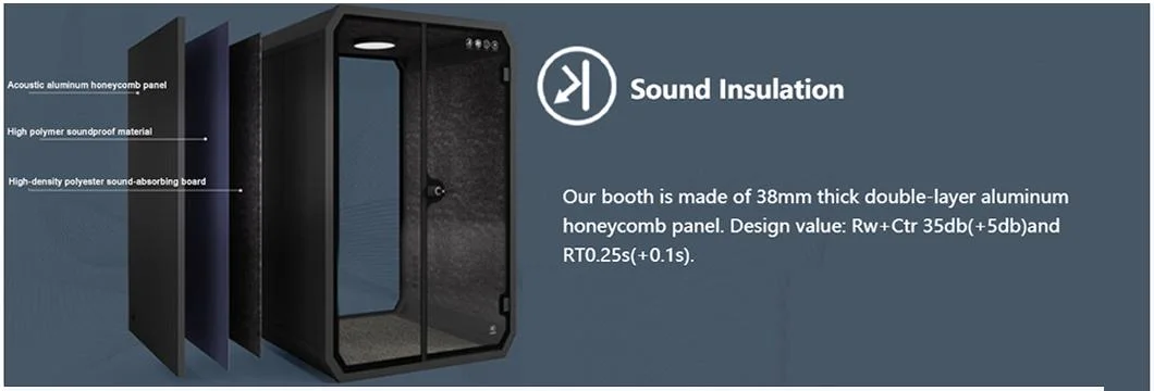 Portable Studio Vocal Music Recording Modular Office Pod Meeting Room Soundproof Booth