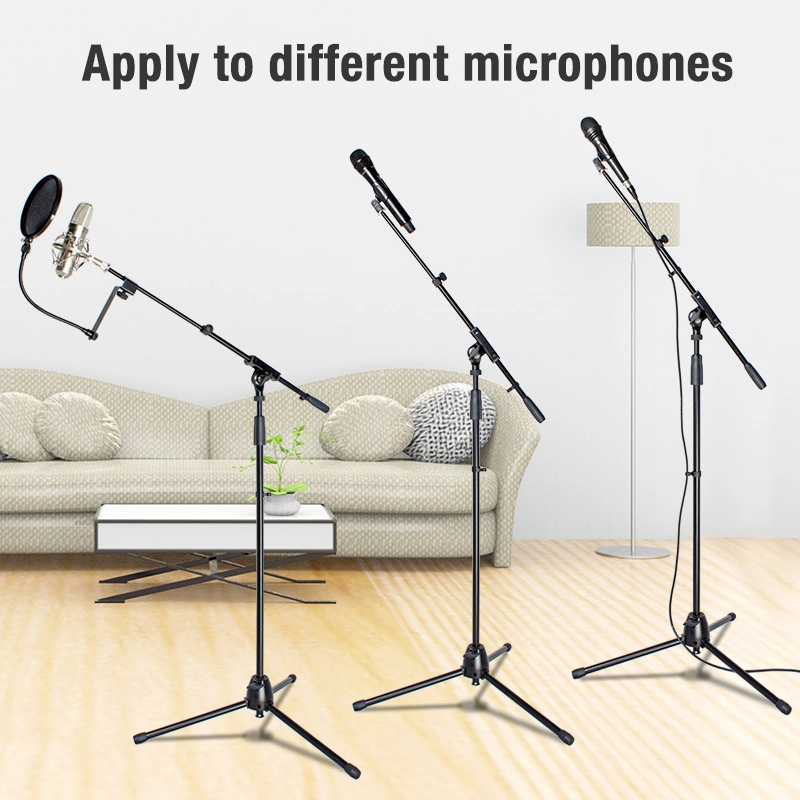 Adjustable Tripod Telescope Professional Boom Microphone Stand for Microphone