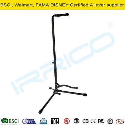 Wholesale Acoustic Guitar Folding Stand Floor Stand Black Colorful Portable Single Floor Guitar Stand for Acoustic